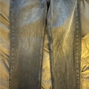 Good American Faded Black Straight Leg Jeans